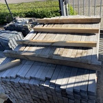 Ca. 73x Ipé hardhouten planken fijnbezaagd, 27x50mm, lengte 155cm